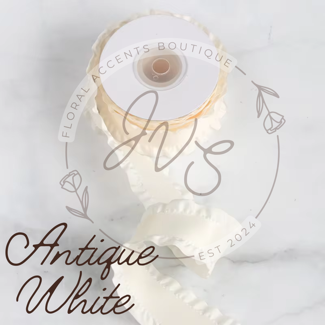 Double Ruffle Pleat Satin Ribbon