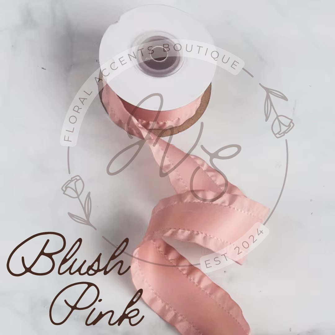 Double Ruffle Pleat Satin Ribbon
